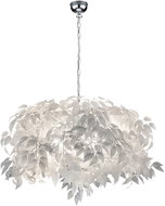 TRIO Leavy pendant light, silver, 4× E14 - Chandelier