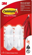 3M Command™ white self-adhesive plastic hooks, medium, 1300 g capacity, 2 pcs - Adhesive Hook