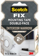 3M Scotch-FIX™ Narrow Mounting Double-Sided Tape, 4 rolls x 10 mm × 2 m - Duct Tape