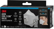3M Aura Particulate Respirator 9322-5, with FFP2 valve, 5 pieces - Respirator