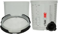 3M Paint Mixing Cups, PPS™ 2.0 System, 650 ml, 125 µ, set of 50, incl. lids - Container