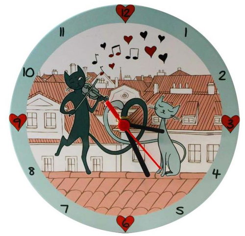 Home Elements Clock Cats in the City 20 cm - Wall Clock - Main image