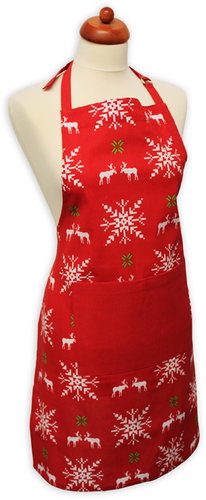 Home Elements Kitchen apron 60 × 80 cm, red, flakes - Apron - Main image