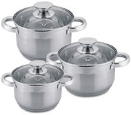 Home Elements Set of stainless steel pots 6 pcs - Kitchenware Set