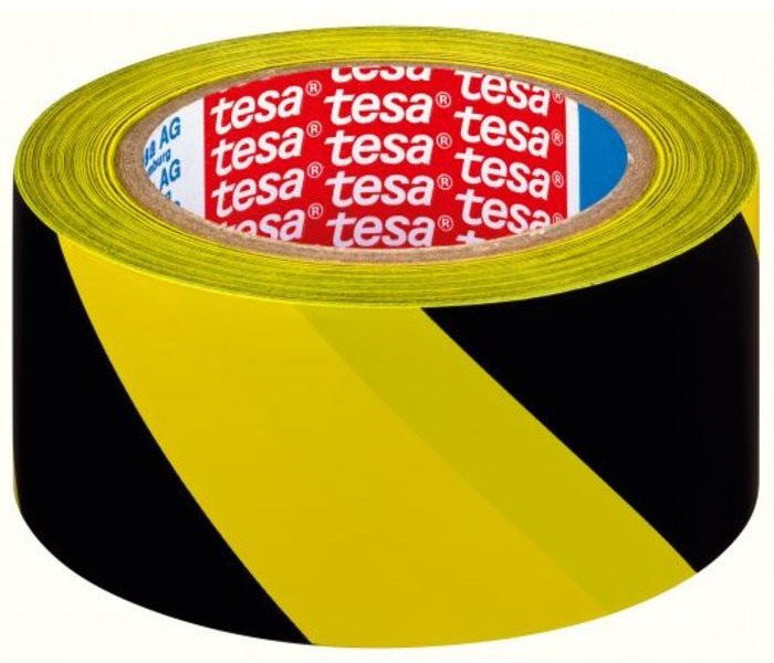 TESA jelölő, 33 m x 50 mm sárga/fekete