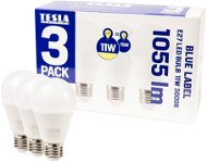 TESLA LED BULB E27, 11 W, 3000 K teplá biela, 3 ks v balení - LED žiarovka