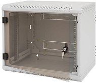 Triton RBA-09-AS5 - 19" wall-mounted one-piece 9U cabinet, depth 500mm, grey, glass door - Rack