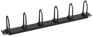 Triton RAX-VP-X11-A1 - 19'' 1U tie-down panel, 6 x hooks large, black - Cable Organiser