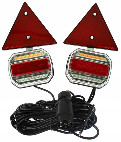 TT Technology magnetic trailer tail lights with triangles and a 7.5m cable Main image TT Technology magnetic trailer tail lights with triangles and a 7.5m cable - Vehicle Lights - Main image