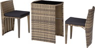 TecTake Bistro Hamburg - aluminium, rattan, brown - Garden Furniture