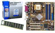 Sada OFFICE UPGRADE II INTEL CELERON D 330 2.5GHz BOX + ASUS P4P800-VM + 512MB DDR 400MHz A-DATA - -