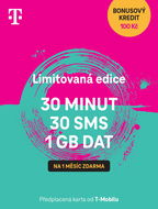 SIM karta Předplacená karta T-Mobile 30 minut, 30 SMS a 1 GB dat - Limitovaná edice - SIM karta