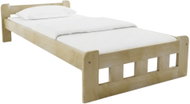 Textilomanie Postel Naomi zvýšená 90 × 200 cm, borovice, lamelový rošt, bez matrace - Bed