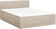 Textilomanie Postel Sofia 140 × 200 cm, dub sonoma, lamelový rošt + matrace Deluxe 10 cm - Bed