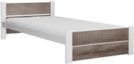 Textilomanie Postel Ikaros Double 90 × 200 cm, bílá/dub lanýž, lamelový rošt, bez matrace - Bed