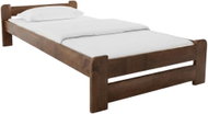 Textilomanie Postel Emily 90 × 200 cm, dub, lamelový rošt + matrace Deluxe 10 cm - Bed
