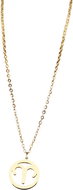STYLE4 Chain with pendant - Aries - Zodiac sign, golden steel - Necklace