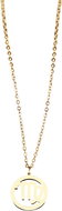 STYLE4 Chain with pendant - Virgo - Zodiac sign, golden steel - Necklace