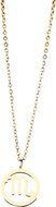 STYLE4 Chain with pendant - Scorpio - sign of the zodiac, golden steel - Necklace