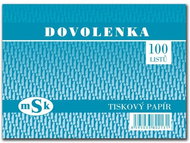 TYPOS 7400213 Dovolenka - Tiskopis