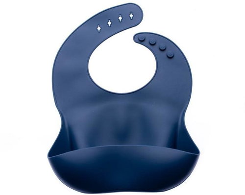 Take it shop silicone with pocket dark blue - Bib - Main image