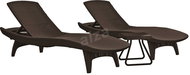 Allibert Set PACIFIC brown - Garden Lounger