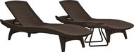 Allibert Set PACIFIC brown - Garden Lounger