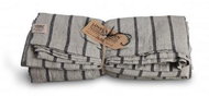 Lovely Linen Table Runner Misty Stripe Black 47x150 - Placemat
