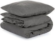 Tom Linen Lněné povlečení Dark Grey 200x200, 50x70 - Povlečení