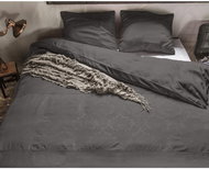 Fanci Embroidery Povlečení Brussel antracitová 140x220, 60x70 cm - Povlečení