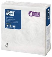 Tork ubrousky večeře, Textile Feel, bílé, 1-vstvé, 33 × 33 cm, 50 ks - Paper Napkins
