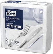 Tork ubrousky večeře, jemné, bílé, 3-vrstvé, 39 × 39 cm, 100 ks - Paper Napkins