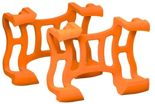 Tractive DOG 6 XL Adventure Edition, rubber clips 2 pcs, orange - Locator Accessory - Main image