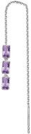 BROSWAY Single Fancy Magic Purple FMP23 1 ks (Ag 925/1000, 1 g) - Náušnice