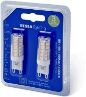 LED izzó TESLA LED BULB, G9, 4 W, 400 lm, 4000 K, nappali, fehér, 2 db - LED žárovka