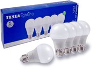 Tesla – LED žiarovka BULB E27, 8 W, 230 V, 806 lm, 25 000 h, 4 000 K denná biela, 220st 5 ks v balení - LED žiarovka