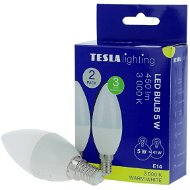 Tesla - LED bulb CANDLE candle, E14, 5W, 230V, 450lm, 25 000h, 3000K warm white, 220st 2pcs - LED Bulb