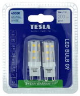 LED izzó Tesla - G9, 2W, 230V, 200lm LED izzó, 4000K, nappali fehér, 2db - LED žárovka