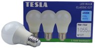 Tesla – LED žiarovka BULB E27, 9 W, 230 V, 1055 lm, 25000 h, 6500 K studená biela, 220 st. 3 ks v balení - LED žiarovka