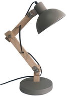 Tesla KATKA retro, E27, metal/wood, silver - Table Lamp