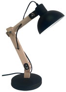 Tesla KATKA retro, E27, metal/wood, black - Table Lamp