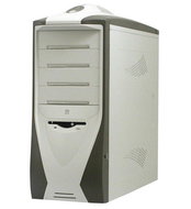KME MiddleTower ATX CX-6059, s držadlem, P4-300W 4x5.25", 2+5x3.5", 2xUSB - Počítačová skříň