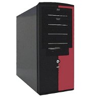 KME MiddleTower ATX CX-6262 černo-červená (black-red), P4-350W, 4x5.25", 1+6x3.5", USB/ audio - -