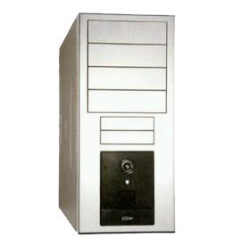 MiddleTower Ropla Sweex AL1 ALUMINUM, ATX-350W, stříbrný - PC Case - Main image