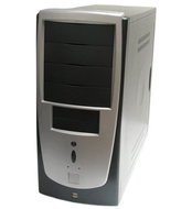 MiddleTower ATX MERCURY CLEVO šedý (grey), 350W P4, 4x 5.25", 2+5x 3.5", 2x USB - PC Case