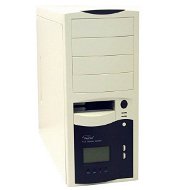 Eurocase MiddleTower 5412 bílo-černý, ATX 350W P4, LCD displej, 2x USB - PC Case