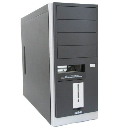 Eurocase MiddleTower 5470 černo-stříbrná 350W - PC skrinka - Hlavný obrázok