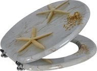 AQUALINE FUNNY Toilet Seat with Starfish Print MDF HY1185 - Toilet Seat