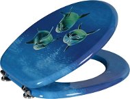 AQUALINE FUNNY Toilet Seat with Dolphin Print MDF HY-S115 - Toilet Seat