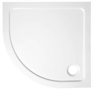 AQUALINE TECMI Shower Tub made of Cast Marble, Quarter Circle 80x80x3cm PQ558 - Shower Tub